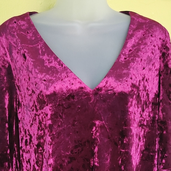 Eliza J Dress In Raspberry Velvet - Picture 6 of 8